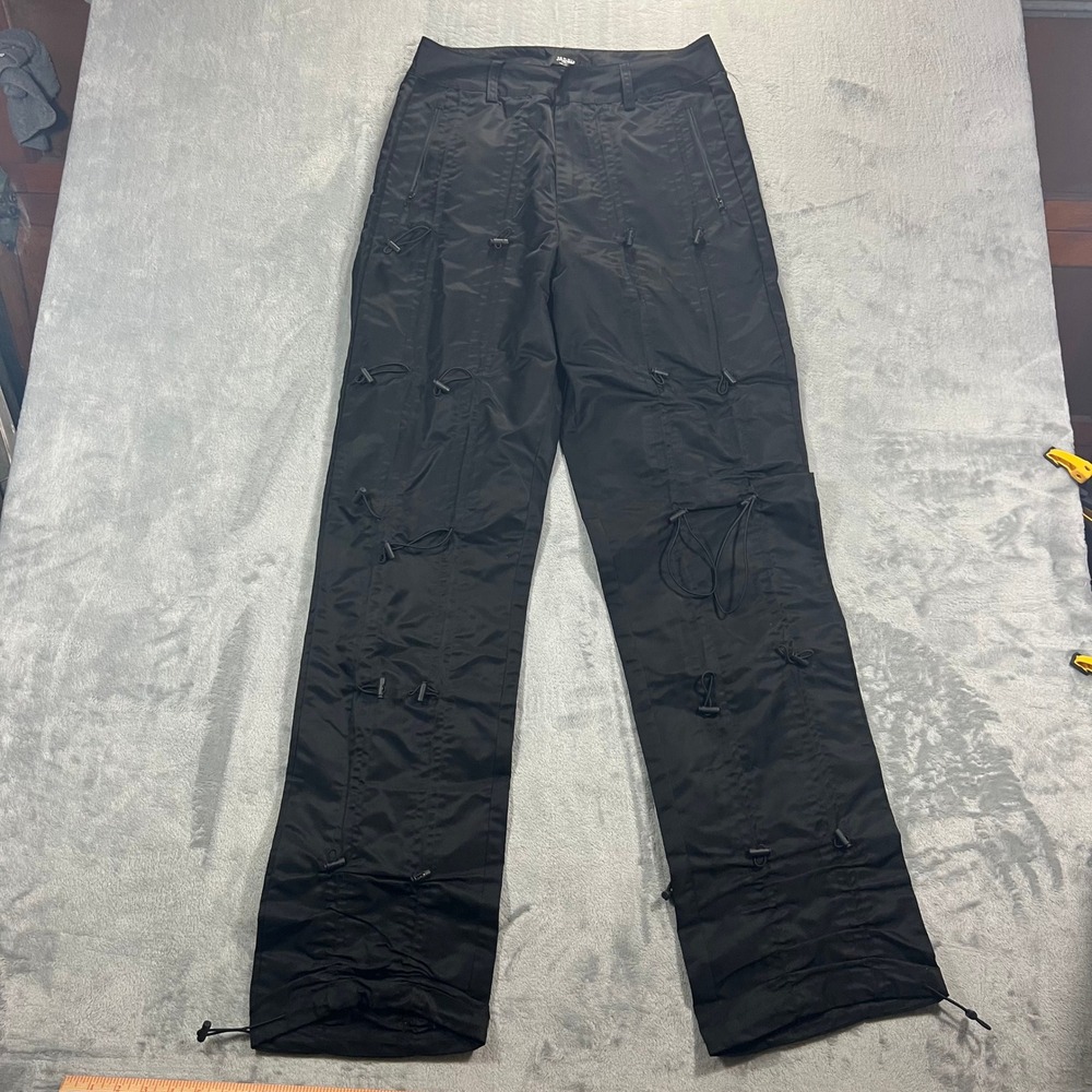 Jaded London Cargo Parachute Pant Mens Unisex Small Black Baggy Adjustable Strap